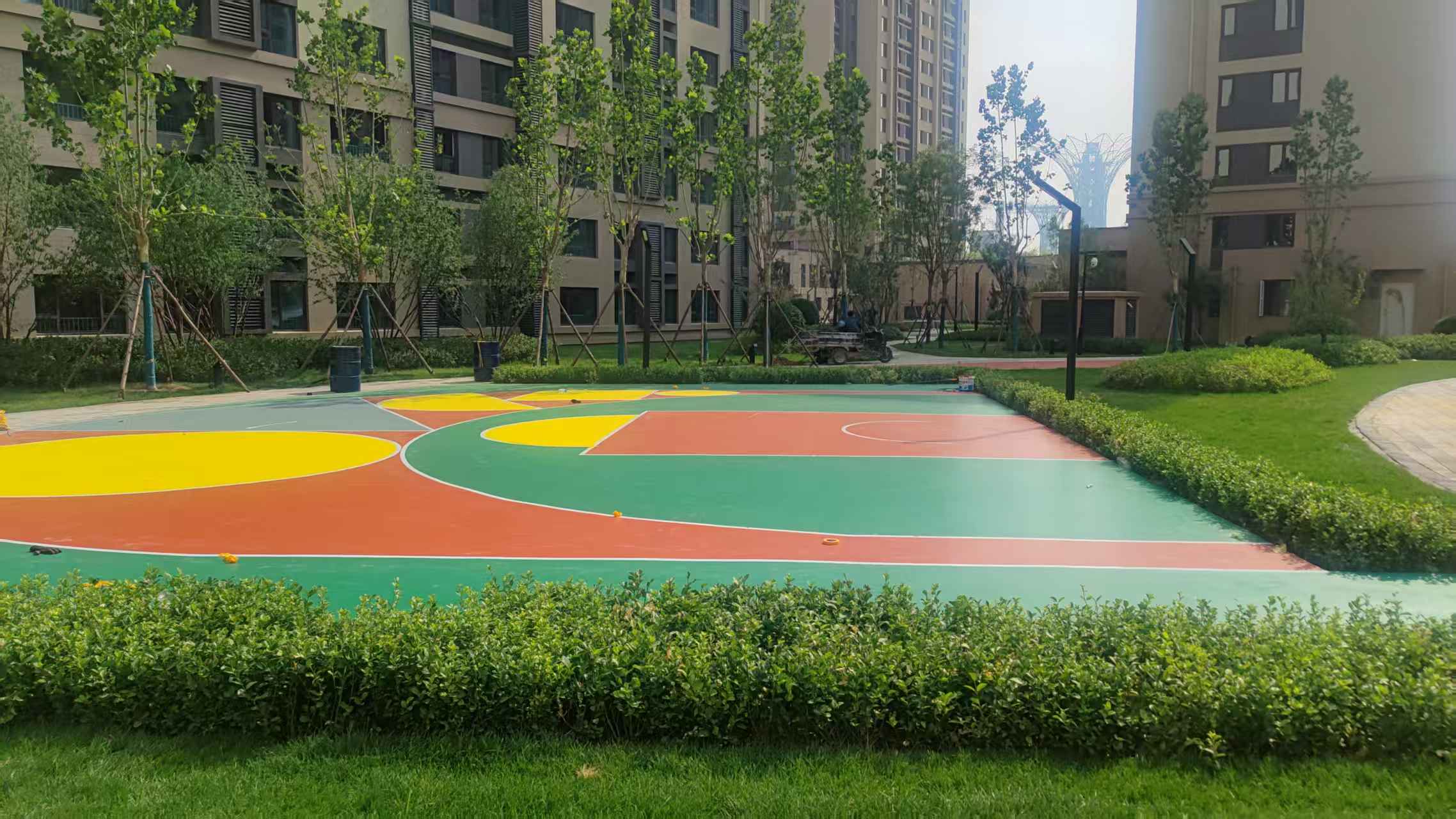 泸州市硅PU球场塑胶地面 - 方案